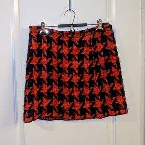 OF Miu Miu giant hounds tooth wool skirt 44